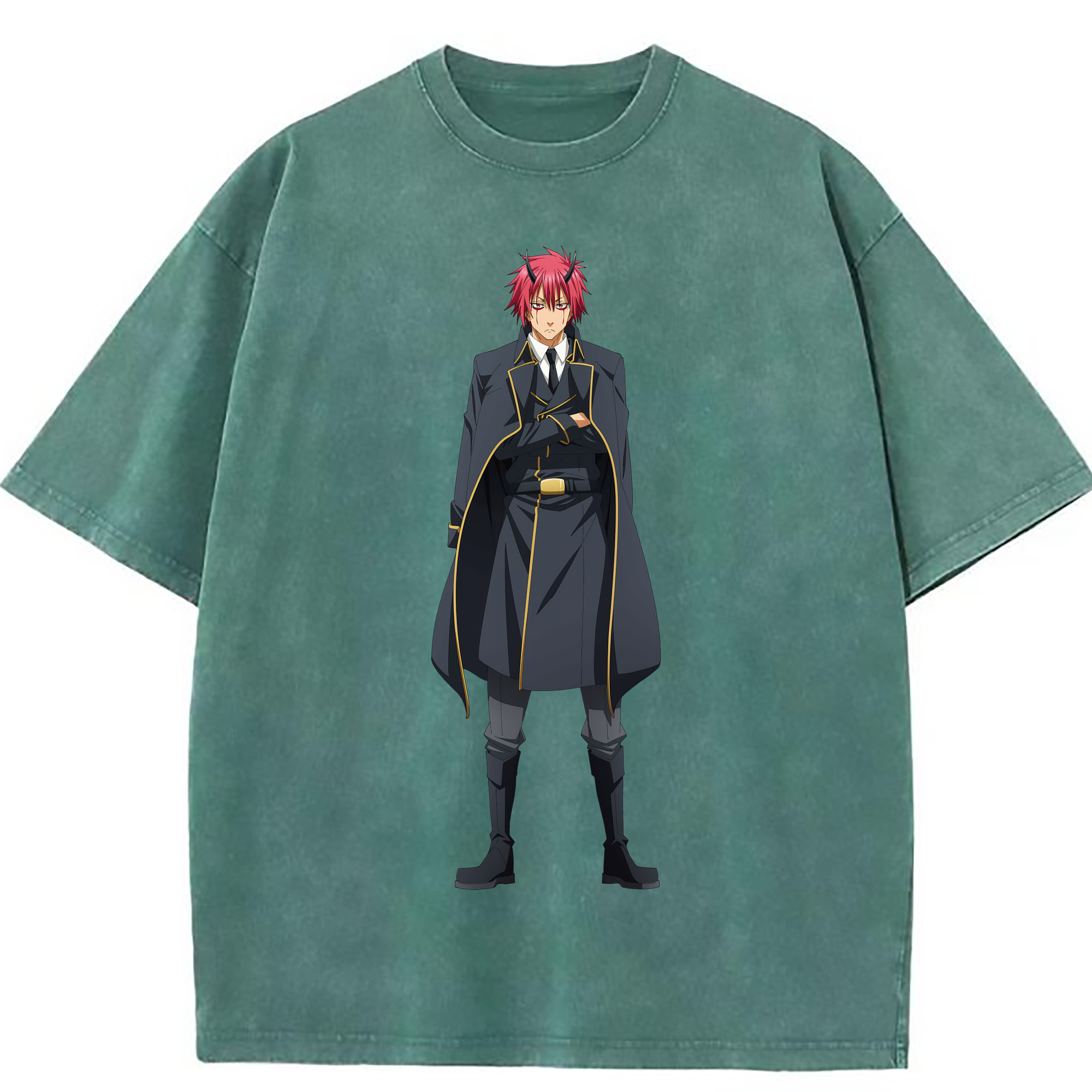 （画像用） 転スラ Regarding Reincarnated to Slime 綿100% ヴィンテージ風 半袖Tシャツ（フロントプリント）